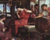 约翰 威廉姆 沃特豪斯 : Penelope and the Suitors